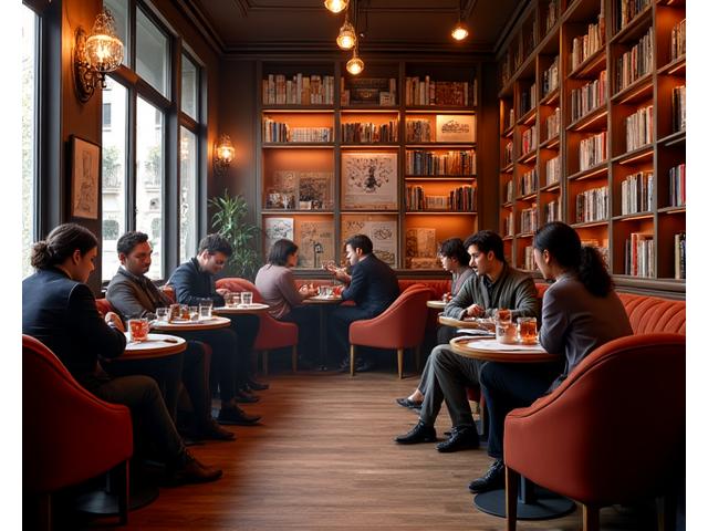 Café littéraire Paris ambiance conviviale
